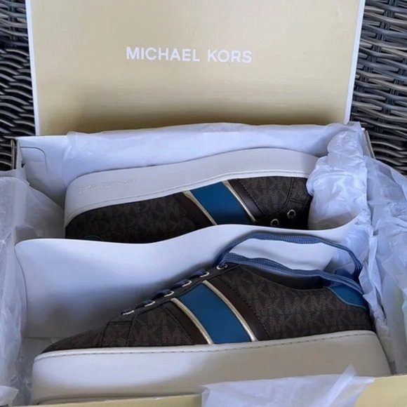 Michael Kors Poppy Stripe Lace Up MK Sig Small WMNS - Picture 5 of 16